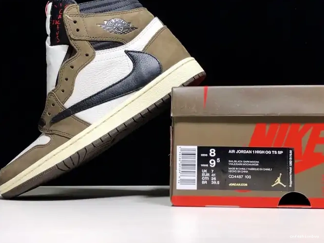100 Air x CD4487 Travis Jordan 'Mocha' High Scott Retro 1 - OG 0701